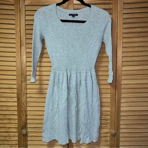 American Eagle Outfitters Medium Long Sleeve Gray Dress Knitted
